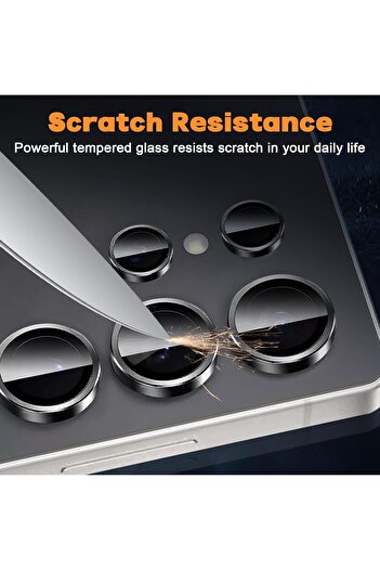 AWH Camera Protection for Samsung S25 Ultra 5G, 9H Tempered Glass, Metal Lens Film, Anti-Scratch