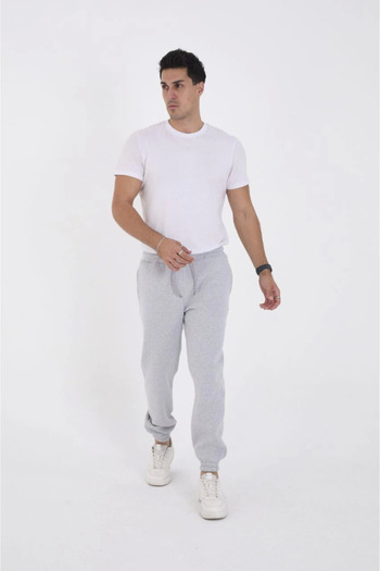 Edolika Unisex Winter Three Thread Elastic Sweatpants - Gray