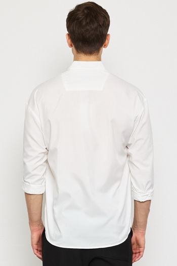 MADZEYMODA Premium Men's Long Sleeve Woven Shirt - Ls-19830