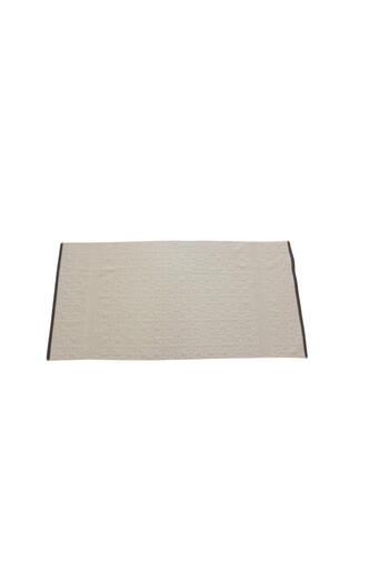 Ender Home Банний рушник з квітковим візерунком, 100% бавовна, 70x140 см - кремовий