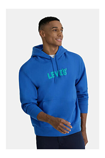 Levi's Levis Saks Mavi Світшот з капюшоном Graphic - 38479-0355