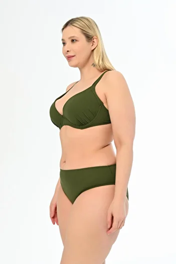 AQUAVİVA Khaki Green Large Size Alexa Covered Bikini - Aquaviva Set