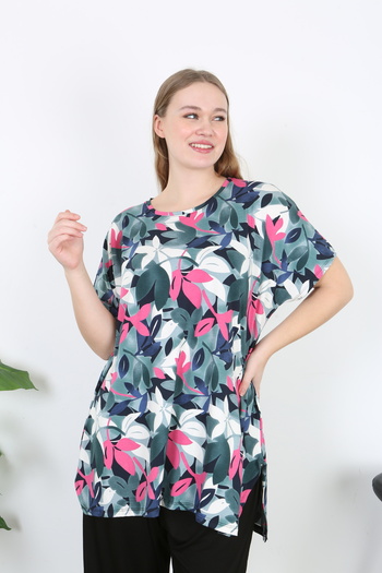 XL Modam Women's Digital Printed Lycra Large Size Tunic