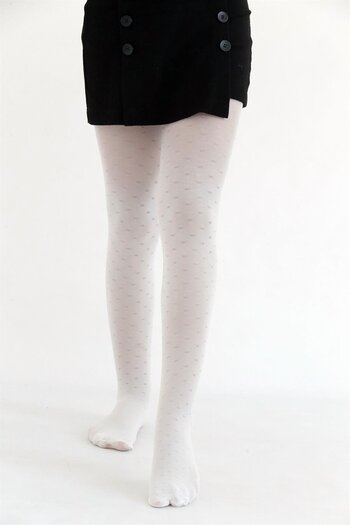 Daymod DOT KIDS PANTY SOCKS WHITE