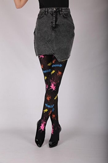 Daymod Colorful Pantyhose - Black