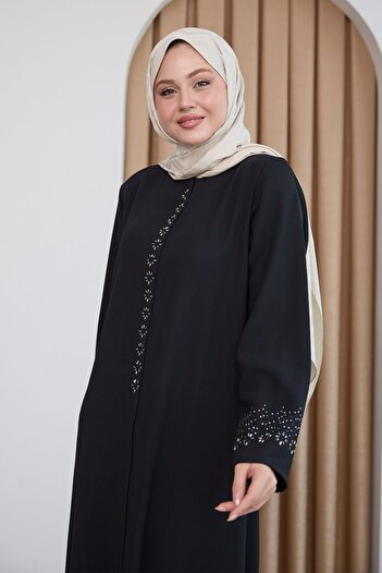 InStyle Black Ferace with Daisy Stone