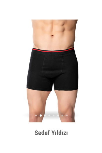 DONLİZZA Sedef Star Men's Lycra Boxer Black