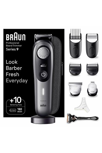 Braun Series 9 Bt9420 Professional Beard Trimmer, Including Shaver, Barber Tools