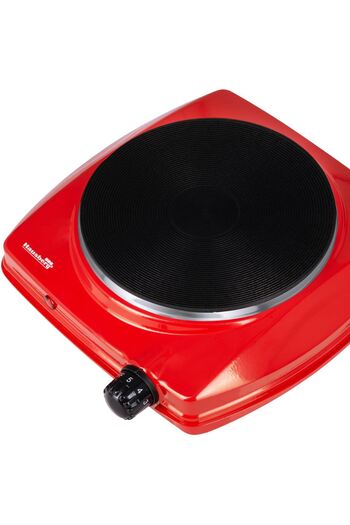 Hausberg Electric hob HB-519RS, Red, 1 burner, Power 1500W, Thermostat