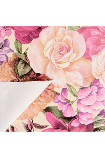 Retro Time Floral Patterned Pvc Table Cloth - Colorful - 140X140 cm