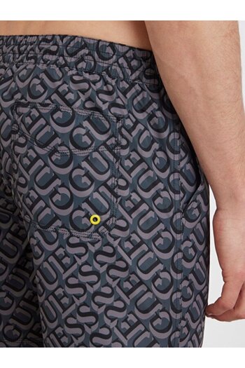 Guess SWIMTRUNK MEDIUM AOP Erkek Siyah Mayo F4GT06WG2A2-P9WN
