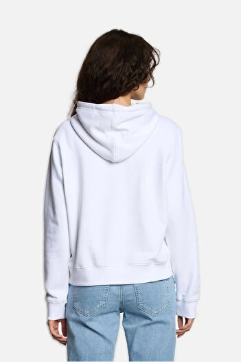 Guess Gj Hood Reg La Cali Women's White Sweatshirt W4Yq12Kc811-G011