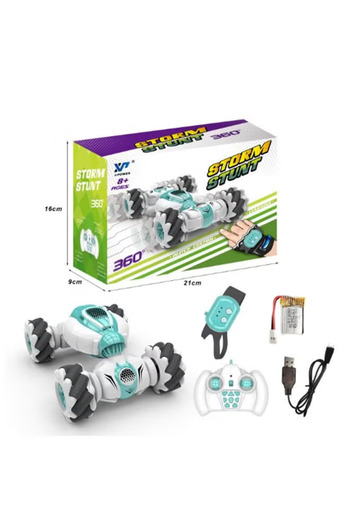 COOYA 2.4GHz 4WD Stunt Car, Electric Toy with Watch Gesture Sensor, 360 Flips and Double Sided Rotating