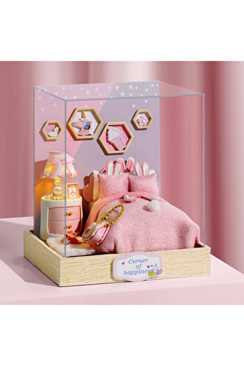 Choice QT-028 Doll House Kit Mini DIY Flower House Handmade 3D Puzzle Assembly Building Toys Home Bedroom D