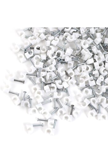 erorex Cable Clip 200 Piece 4Mm Mess Free Wire Organizer With Metal Nail For Easy Installation Heavy Duty