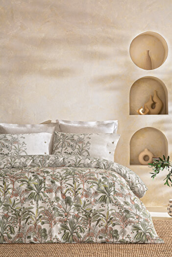 Puffy Green Pia Double Duvet Cover Set