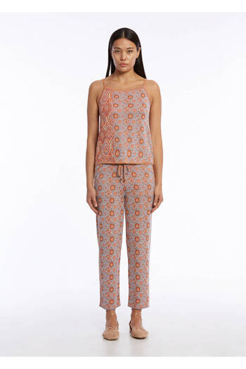 Knitss Ethnic Jacquard Pattern Knitwear Trousers