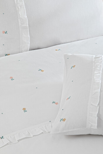 Puffy Angel Double Crepe Duvet Cover Set - White