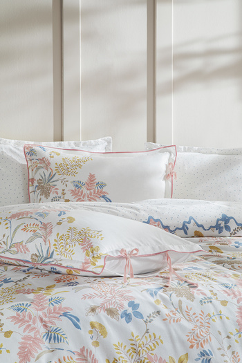 Puffy Rosalin Oversized Crepe Duvet Cover Set - White