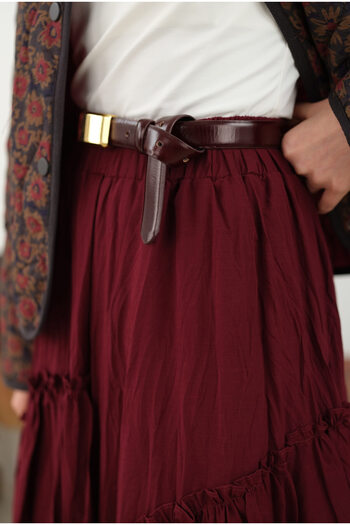 HEQA Πολυστρωματική φούστα Bohemian Claret Red
