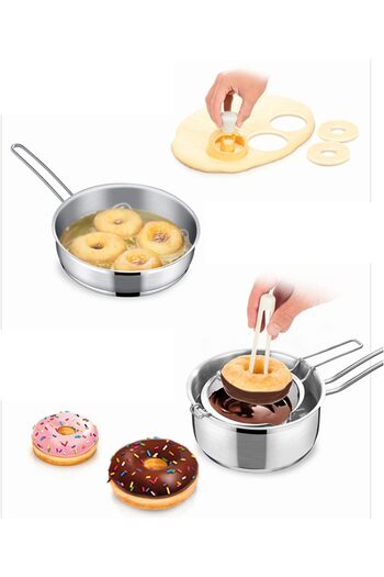 erorex Donut Mould, Plastic Diy Donut Maker Reusable Baking Supplies Practical Donut Baking Mould Home