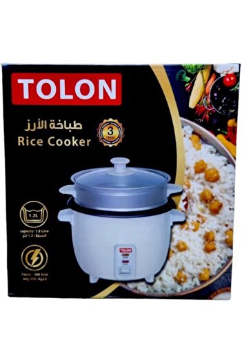 erorex 400W Electric Rice Cooker, 1.2L Capacity, Includes Steaming Tray, Measuring Cup, Flat Spoon,