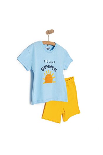 ebebek Hello Baby HelloBaby Motto Boy Erkek Tshirt-Şort Erkek Bebek