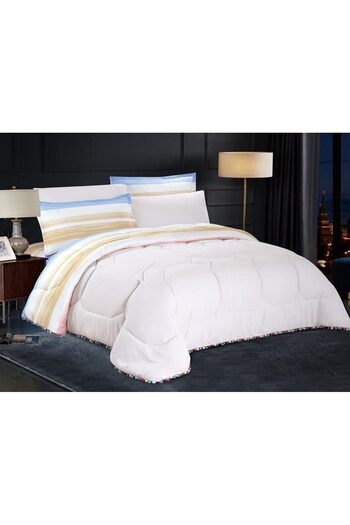 erorex Medium Filling Floral Comforter 6Piece Set King Size Rainbow 06A Multicolors
