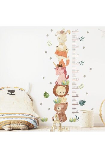 erorex Growth Chart For Kids Animal Cuts Chart For Nursery And Bedroom Kawaii Wall Decoration For Bedroom