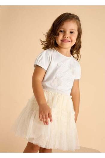 MAYORAL Tulle Skirt - Ecru