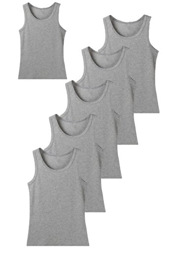 awix 6 Pieces Strappy Men's Gray Cotton Combed Classic Tank Top