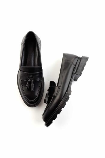 Bambi Γυναικεία Loafer Παπούτσια - Μαύρα K01997027509