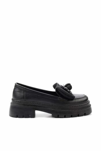 Bambi Μαύρα γυναικεία παπούτσια Loafer K 01411078109