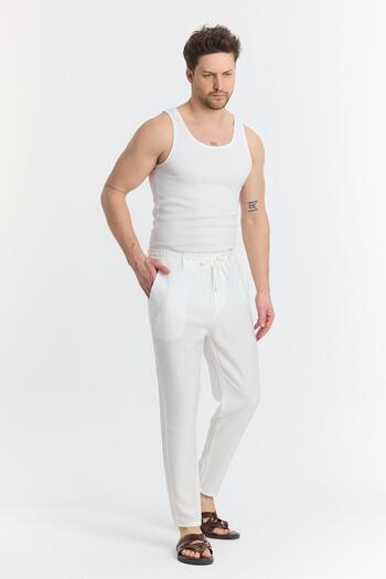 NGR Gasada Carrot Cut Trousers White