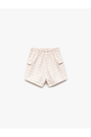 Koton Elastic Waist Pocket Detailed Tweed Short Skirt