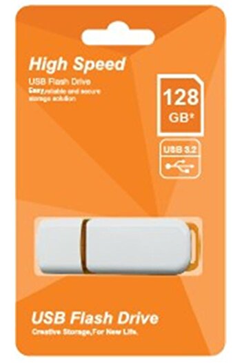 OEM Elba 128Gb Plastic White-Orange 3.2 USB Flash Memory