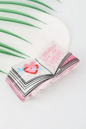 New Obsessions Love Book Pink Acetate Latch Buckle