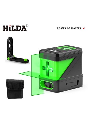 Choice3 KTLS215 HILDA 2-Line Green Laser Level 360° Self-Leveling Bright Cross Lines Compact Layout Tool for