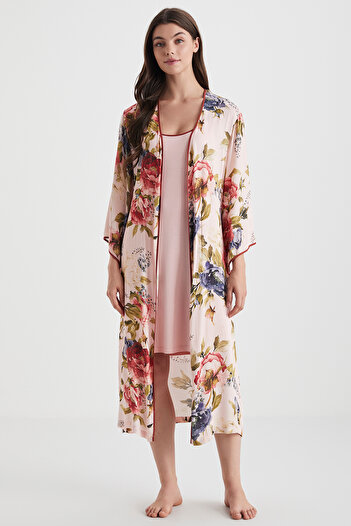 Catherine's Floral Patterned Dressing Gown Set