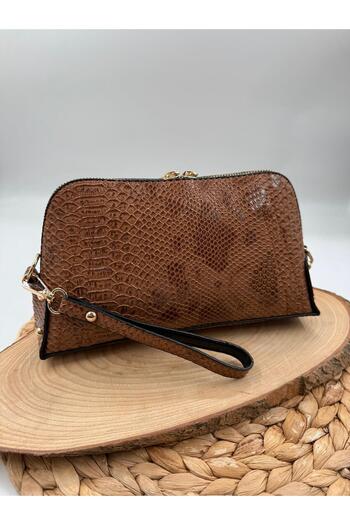 ONSTAR BAGS Handbag and Shoulder Chain Cross Strap Anakonda Pattern Gift Bag