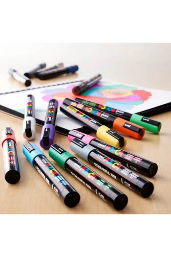 POSCA Set of 16 PC-5M markers in various colors