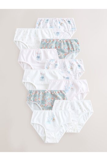 Next Baby 100% Cotton Multicolored Ballerina Mouse Patterned Girls' 10-Piece Panties Set