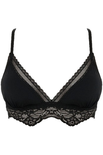 DEEP SECRET Black Lace Collar Micro Bralet Ds200475br