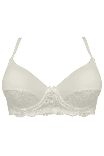 DEEP SECRET Ecru Micro Lace Detailed Covered Bra Ds200586water
