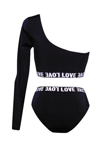 DEEP BEACH Women's Single Sleeve Bikini Set Db200512bt