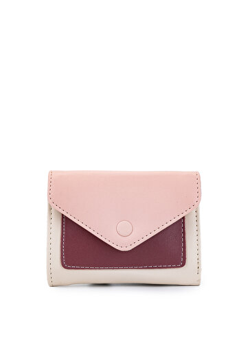 minebag Envelope Detailed Women's Wallet Powder Mn106