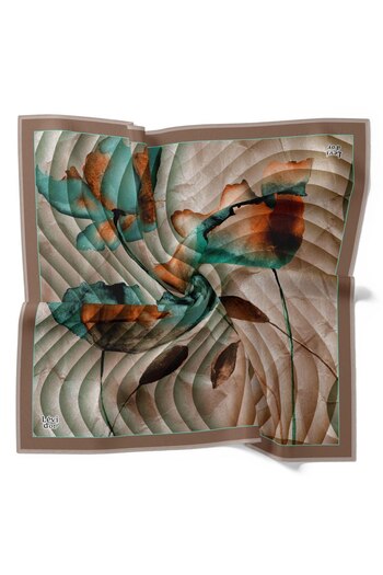 Levidor Wave Flower Pattern Sparkle Crystal Scarf