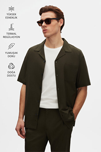 Twn Relaxed Khaki Thin and Light Rpt Shirt