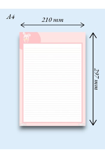 Mirya Notes A4 Rabbit Patterned Memo Pad - Notepad