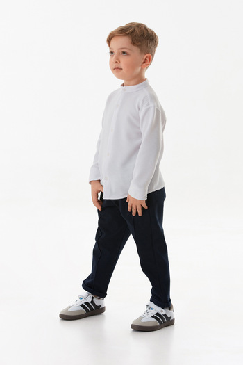 Fulla Moda Basic Judge Collar Boy's Shirt